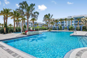 Resort Pool at The Gallery Luxury Apartments in Trinity, FL