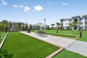 Bocce Ball Court at The Gallery Luxury Apartments in Trinity, FL