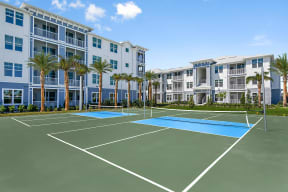 Pickleball Court at The Gallery Luxury Apartments in Trinity, FL