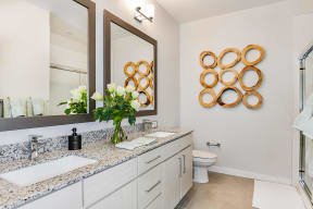 Elegant Bathrooms at The Gallery Luxury Apartments in Trinity, FL