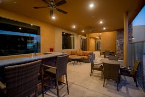 Outdoor lounge with wetbar & seating | Pima Canyon