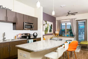 Kitchen equipped with stainless steel appliances |Rialto