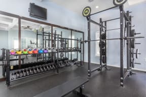 Fitness Center with Weight Rack  |Cypress Legends