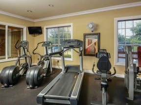 Fitness center features cardio and weight machines |Bay Harbor