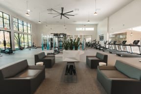 Fitness center lounge | Monterey Ranch