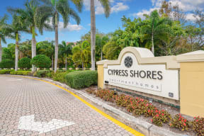 Entrance to community | Cypress Shores