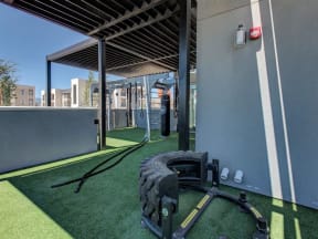 outdoor fitness training area