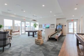 game room with skee ball, pool table