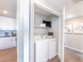 in-home washer and dryer closet