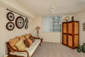1 bedroom apartment living room | Promenade at Reflection Lakes