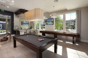 Clubhouse with billiards | Village at Terra Bella