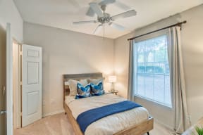 Spacious Bedroom With Comfortable Bed| Lodge at Lakeline Village