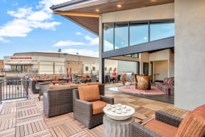Outdoor lounge area | Homestead Talking Glass