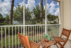Private screened patio | Yacht Club