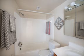 Bathroom interior at The Glendale Residence Apartments, Lanham
