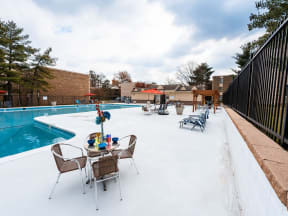 our apartments showcase a swimming pool in the heart
