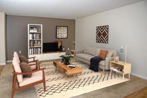Living Room with Rug and Furniture