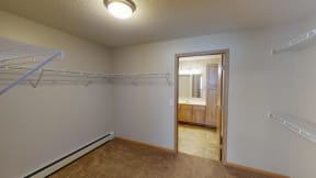 Walk in Bedroom Closet and Attached Bathroom