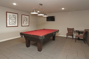 Game Room with Pool Table and Wall Art