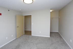 Walk in closet located in the spacious master bedroom.
