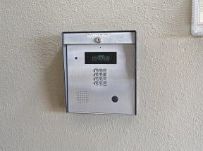 Security system with number dial key pad and electronic read out