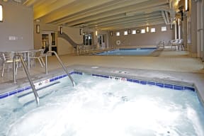 Indoor Hot Tub with Jets Running
