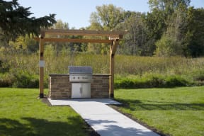 Outdoor Grilling Pavilion with Grill