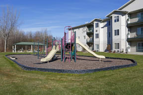 Outdoor playground next to the outdoor picnic area.