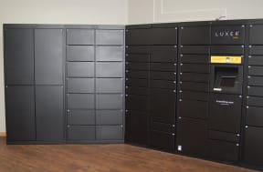 Luxor One secure package locker system.