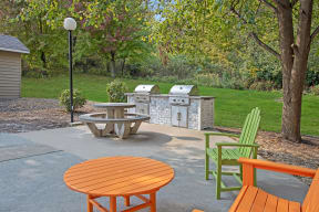 Dual Community Grill and Outdoor Seating