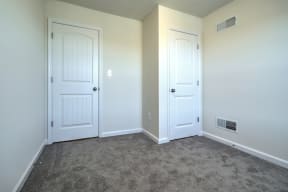 bedroom with carpet
