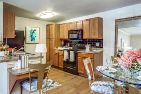 Model Kitchen and Wood-Style Flooring