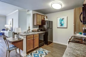 Model Kitchen with Bar Top