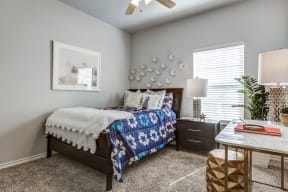 Model Bedroom with Ceiling Fan