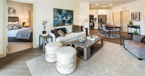 Open concept living and dining rooms at 2000 West Creek Apartments, Virginia, 23238