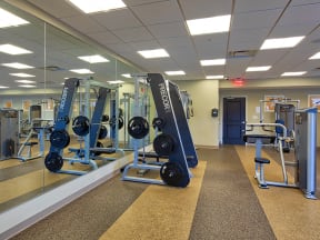 Fitness equipment at Solace Apartments