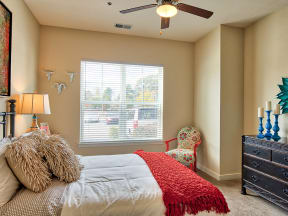 Bedrooms with Ceiling Fans at Solace Apartments
