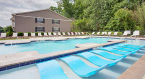 Clubhouse Pool with Lounge Chairs
