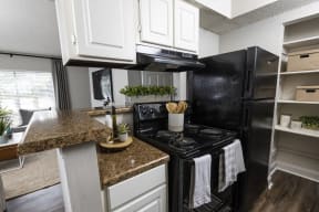 Kitchen with Black Appliances