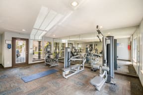 Strength Training Equipment at Noel on the Parkway Apartments in Dallas, Texas, TX