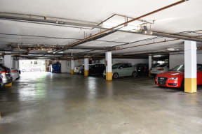 covered parking garage