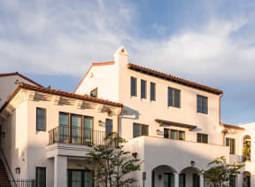 Plaza Riviera Exterior View from Philinda of Second and Third Story. Spanish style architecture