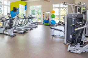 Nice One White Oak fitness equipment in exclusive fitness center amenity in Cumming, GA rental homes