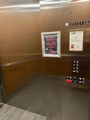 Interior of Berewick Pointe's efficient elevators in Charlotte, NC apartment rentals