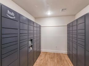 Amazon locker available for convenience of Coda Orlando apartment residents