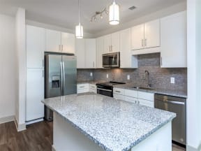 Custom-built White Berewick Pointe Cabinetry in Charlotte Apartment Homes for Rent