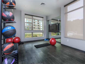 Modern Fitness Center at Berewick Pointe Apartment Homes in North Carolina