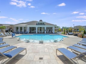 Pointe at Prosperity Village Swimming Pool With Relaxing Sundecks in Charlotte Apartment Rentals for Rent