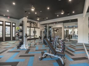 Pointe at Prosperity Village Fitness Center With Modern Equipment in Charlotte Apartment Rentals