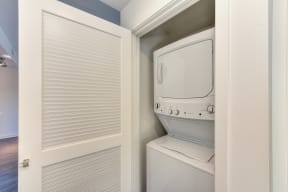 In Unit Washer/Dryer inside White Closet